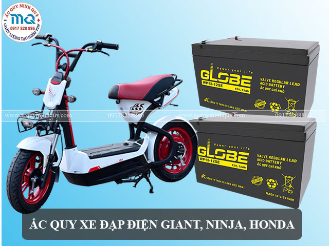 Ắc quy xe đạp điện 12V -12Ah cho xe đạp điện Yamaha, Honda, HKBike, Giant, Nijia