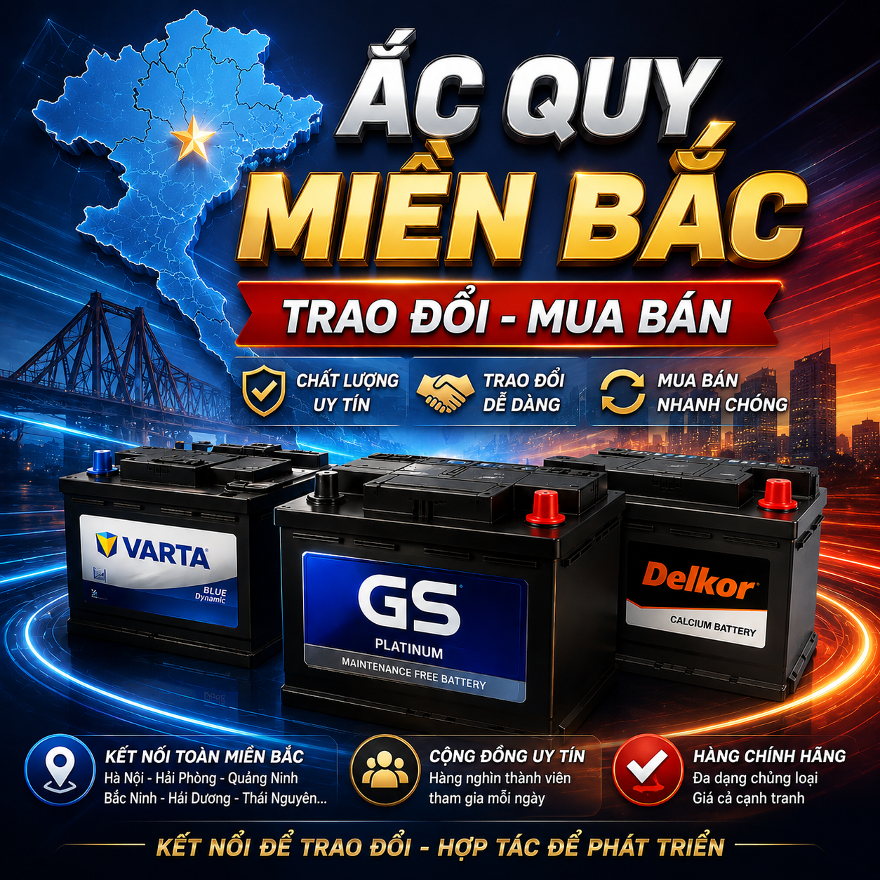 Ắc quy chính hãng giá tốt tại hà nam 