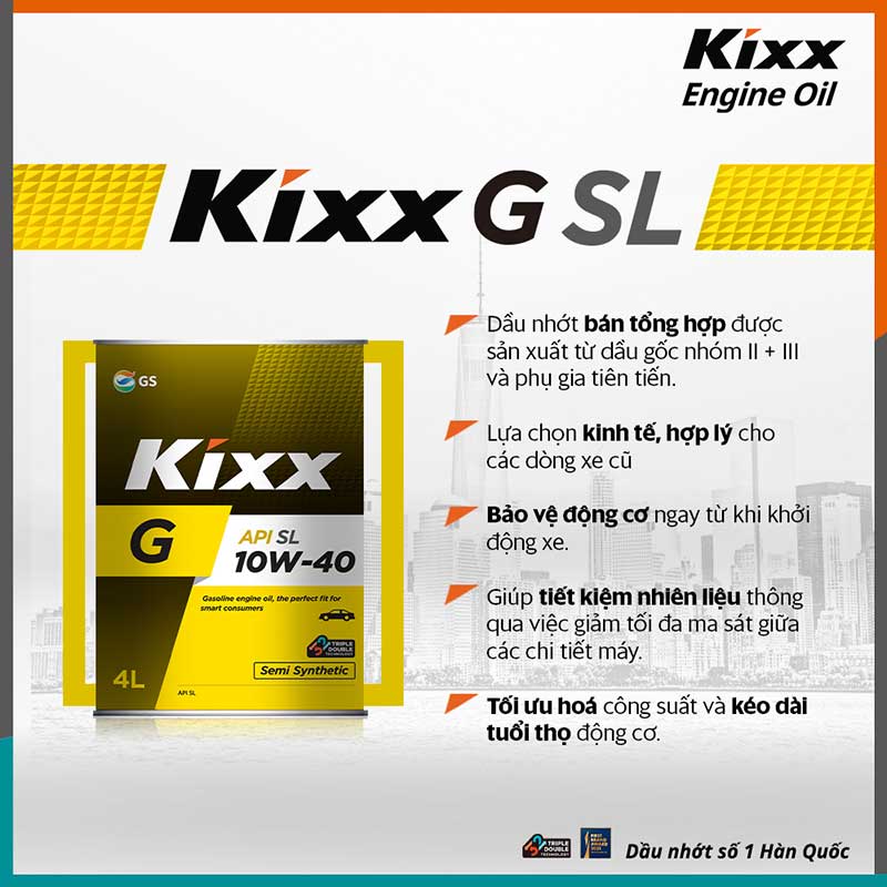 dầu nhớt Kixx cho động cơ xăng